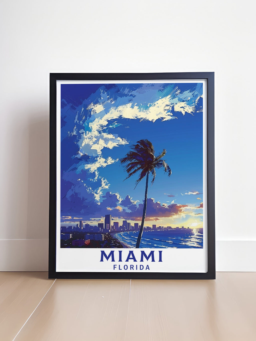 Miami  South Beach Poster - Florida Art Print - Miami Beach Wall Print - Miami Travel Poster