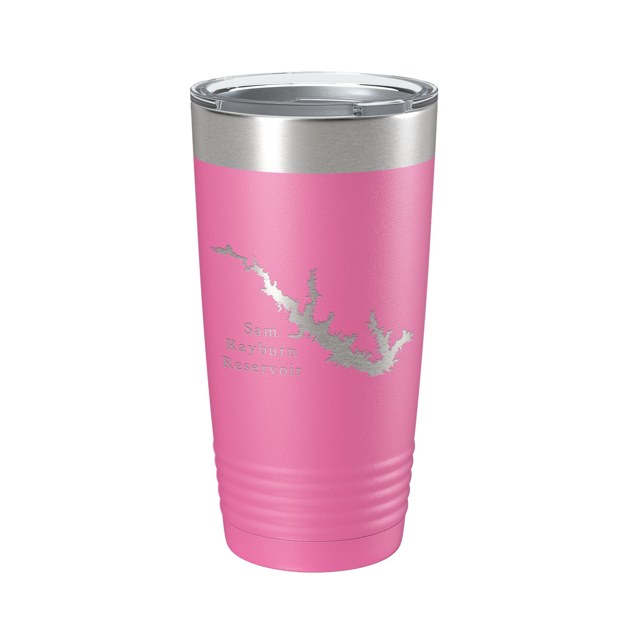Sam Rayburn Reservoir Tumbler Lake Map Travel Mug Insulated Laser Engraved Coffee Cup Texas 20 oz
