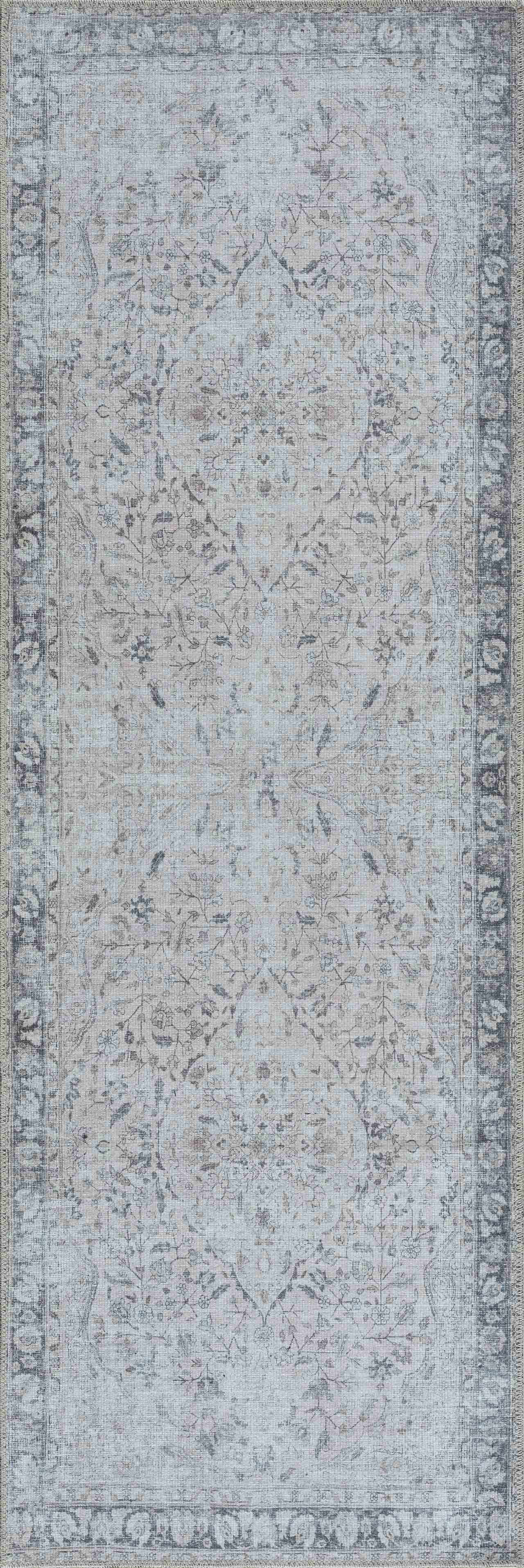 Haile Green & Pink Washable Area Rug - Clearance