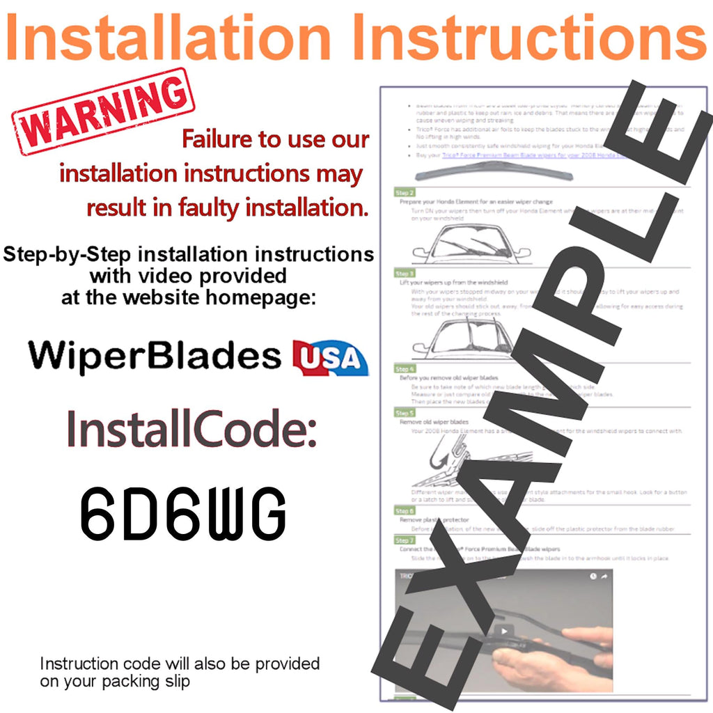 2011 Honda CR-Z Wiper Blades w/1yr Wear Warranty (Set of 3) w/Rear Wipers