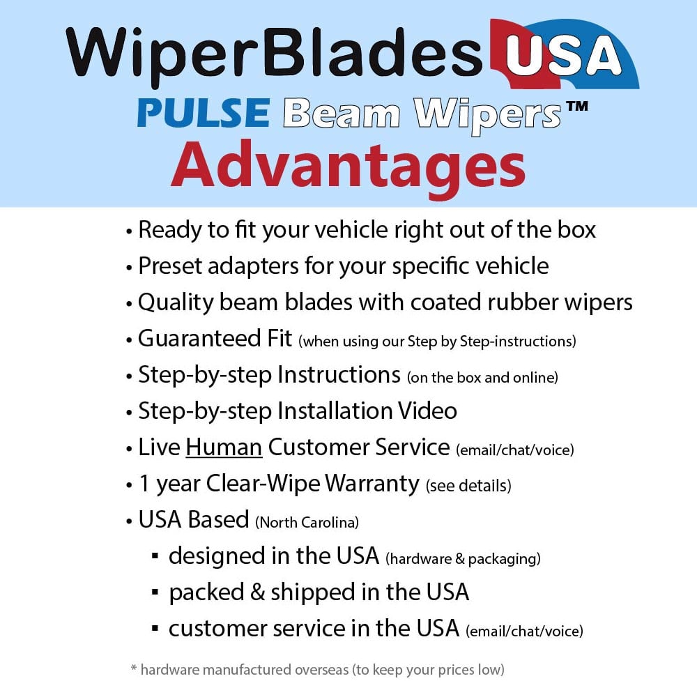 2011 Honda CR-Z Wiper Blades w/1yr Wear Warranty (Set of 3) w/Rear Wipers
